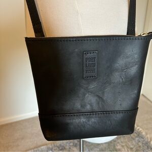 Portland Leather Goods Black Crossbody Bag